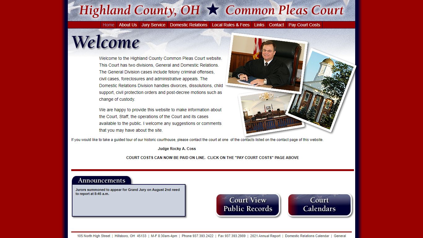 Highland County, OH Common Pleas Court - Home